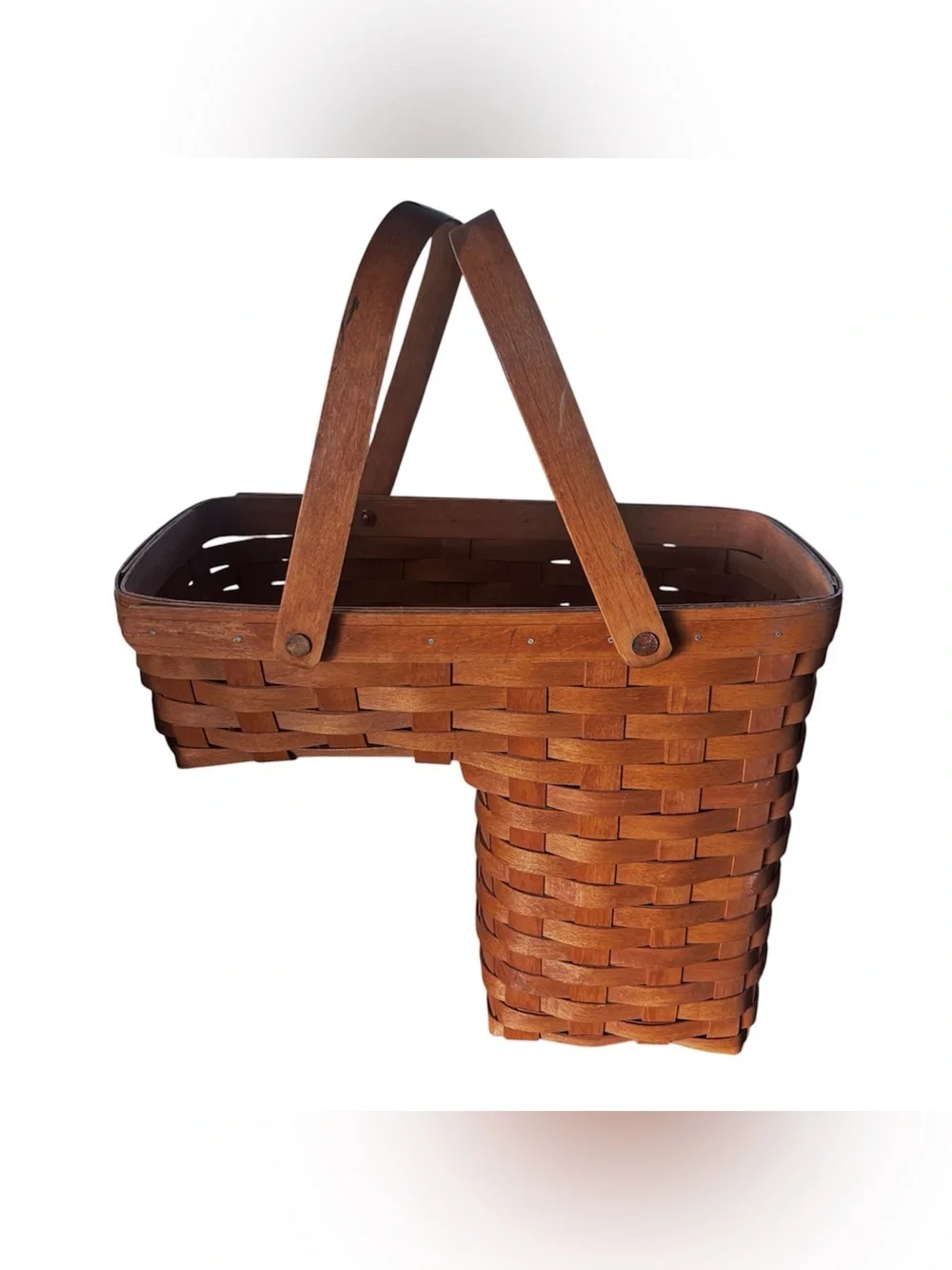 Workshops of Gerald E Henn Stairway Basket Wood Woven Vintage Stair Step